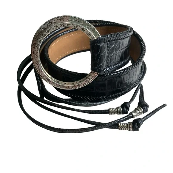 Brighton | Accessories | Brighton Black Belt Croc Embossed  display picture 2